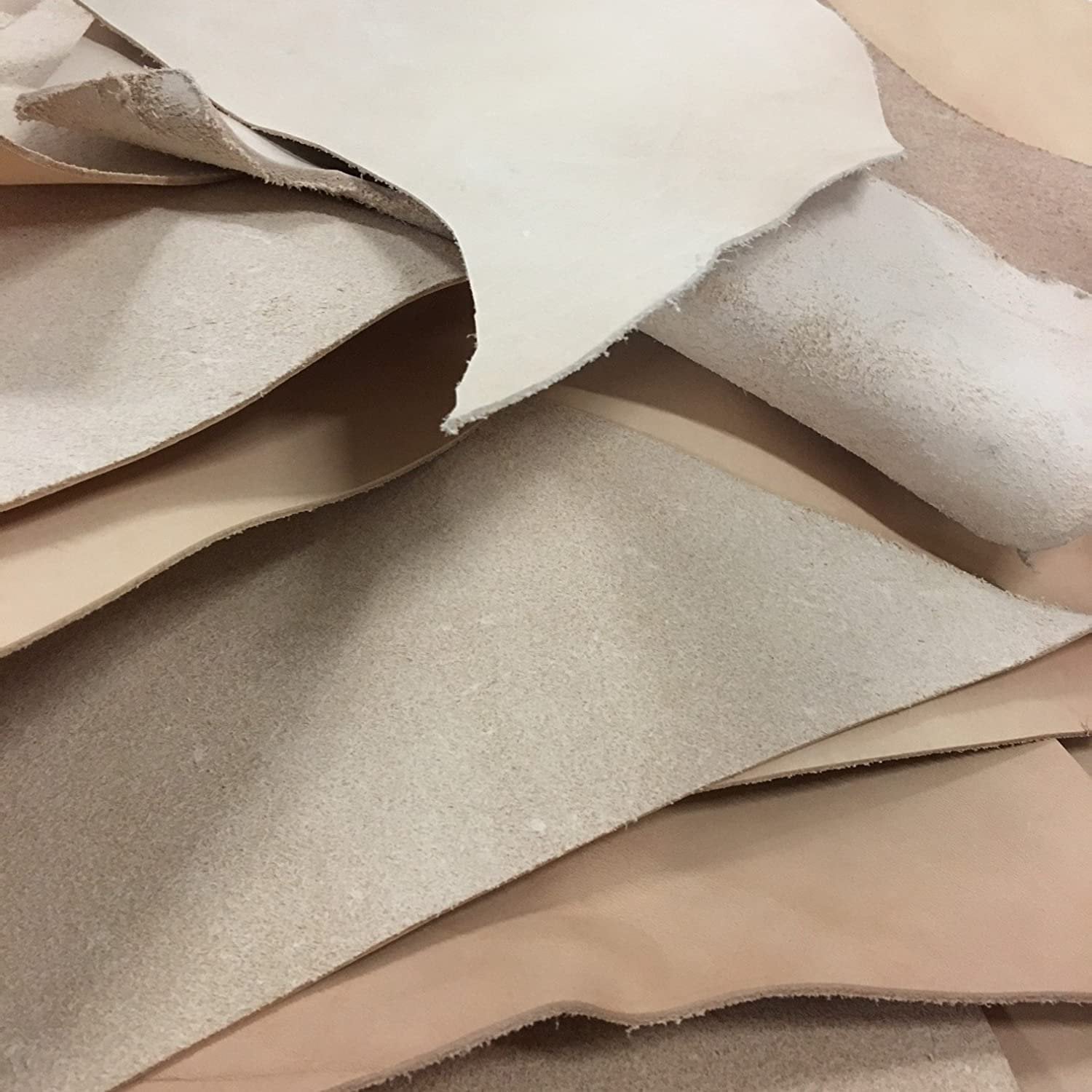 Vegetable Tanned Cowhide Leather Remnants and Scrap 2lbs
